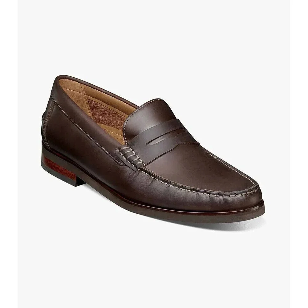 Florsheim Berkley Flex 12195-215 Men's US 11.5 Brown Penny Loafer Shoes ZAP401